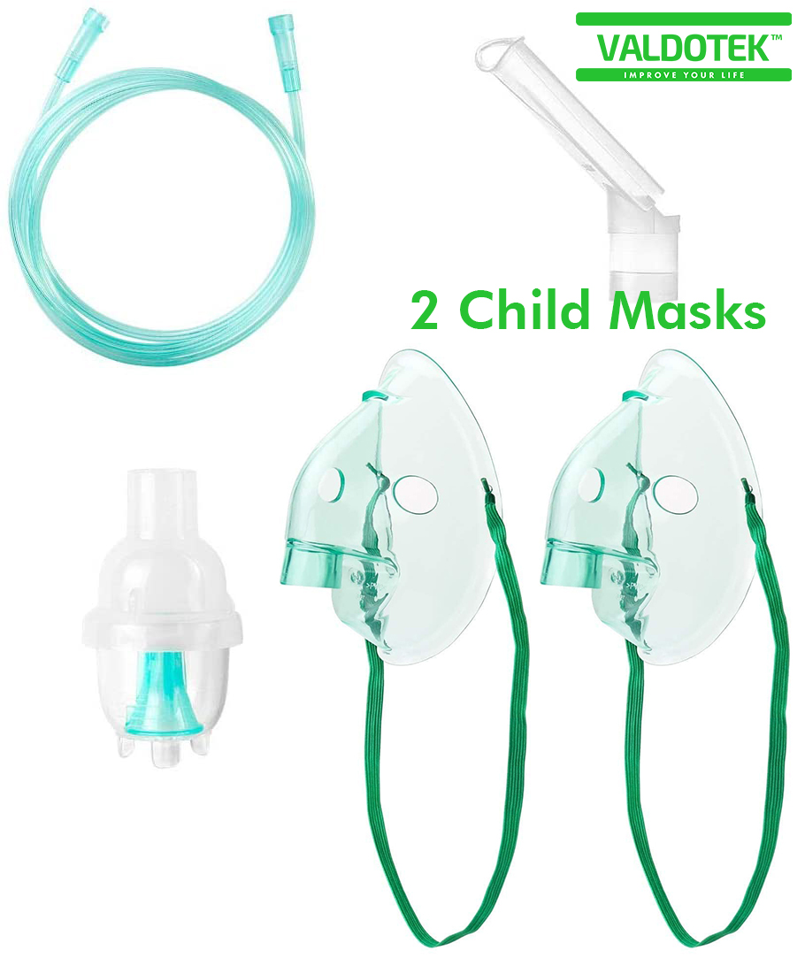 Valdotek 2 Child Masks Green Nebulizer